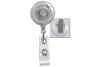 Clear Translucent Badge Reel with Clear Vinyl Strap & Spring Clip, 25/Pack