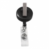 Black Round Badge Reel With Strap And Swivel Clip, 25 per Pack