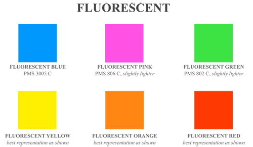 Fluorescent Color Chart