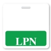 Horizontal Green "LPN" Badge Buddies (25/Pack)