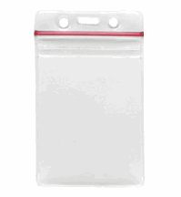 Flexible Vertical Resealable ID Badge Holders (100/Pack)