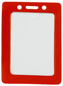 Color Frame Vertical Vinyl ID Badge Holder (100/Pack)