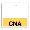 Horizontal Yellow Bar with Black Text "CNA" Badge Buddies (25/Pack)