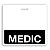 Horizontal Black "MEDIC" Badge Buddies (25/Pack)