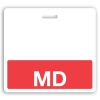 Horizontal Red "MD" Badge Buddies (25/Pack)