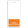 Vertical Orange "NURSE PRACTITIONER" Badge Buddies (25/Pack)