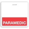 Horizontal Red "PARAMEDIC" Badge Buddies (25/Pack)
