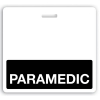 Horizontal Black "PARAMEDIC" Badge Buddies (25/Pack)