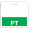 Horizontal Green "PT" Badge Buddies (25/Pack)