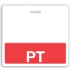 Horizontal Red "PT" Badge Buddies (25/Pack)
