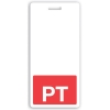 Vertical Red "PT" Badge Buddies (25/Pack)