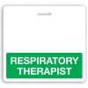 Horizontal Green "RESPIRATORY THERAPIST" Badge Buddies (25/Pack)