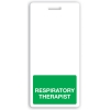 Vertical Green "RESPIRATORY THERAPIST" Badge Buddies (25/Pack)