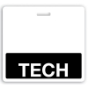Horizontal Black "TECH" Badge Buddies (25/Pack)