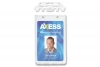 Clear Plastic Vertical Permanent Locking Card Holder (50/pack)
