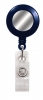 Blue Badge Reel with Silver Sticker, Reinforced Vinyl Strap & Belt Clip, 25/Pack
