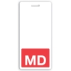 Vertical Red "MD" Badge Buddies (25/Pack)