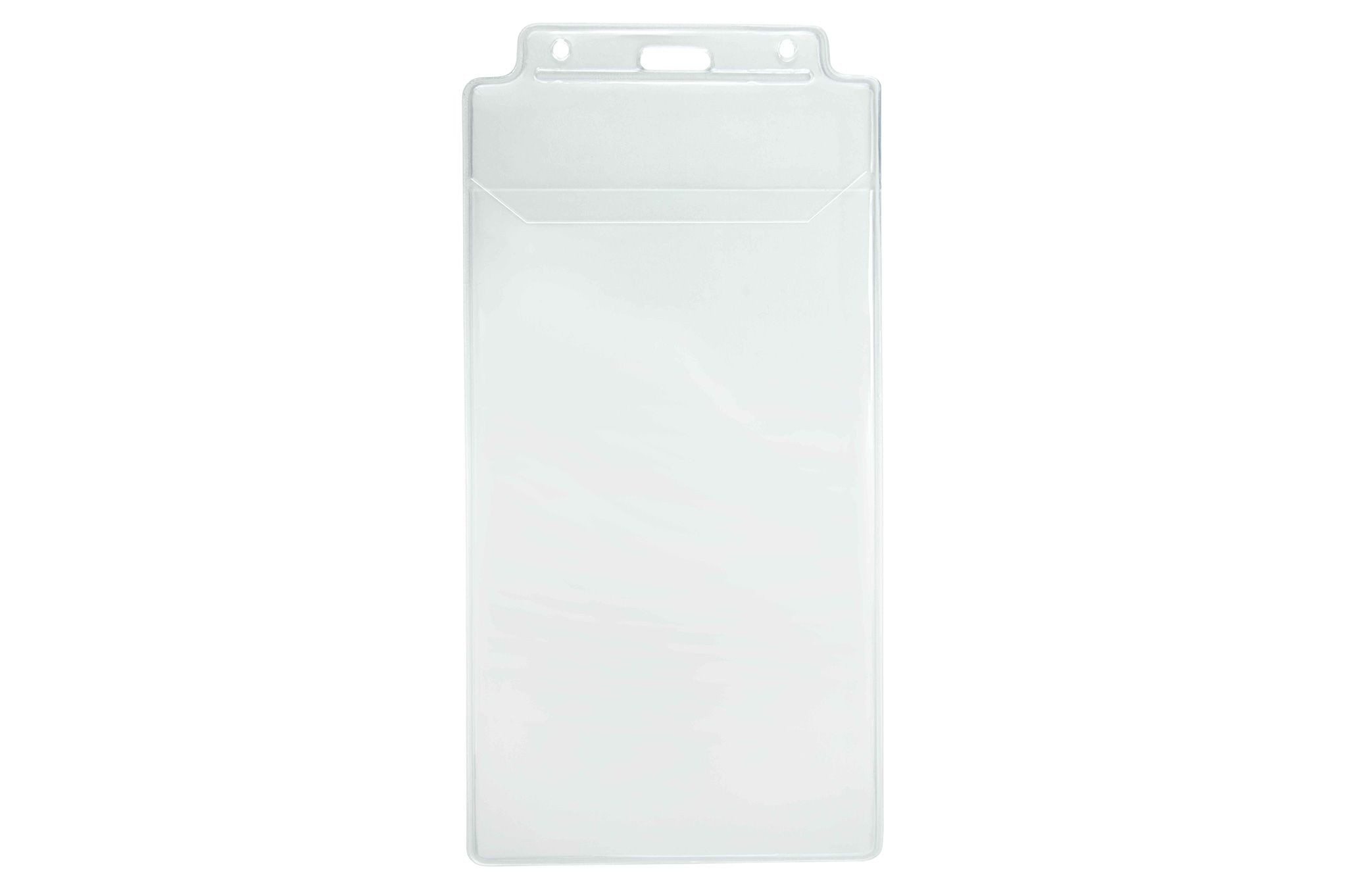 Clear Vinyl Vertical Holder with Tuck-In Flap, 3.75" x 7.5" (100/pack)