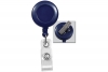 Royal Blue Round Badge Reel With Strap And Swivel Clip, 25 per Pack