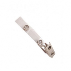 2-3/4" 2-Hole Clip with a Clear Strap 505-a