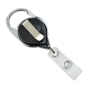 Black Carabiner Badge Reel with Strap and Clip (25/Pack)